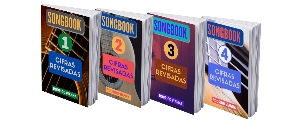 Songbook Rodrigo Vianna CIFRAS Vol. 04 + BÔNUS Songbooks 1, 2 e 3